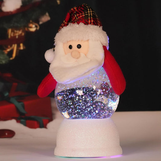 Illuminate Your Holidays with the Enchanting Lighted Christmas Santa Claus Musical Snow Globe Lantern - A Festive Table Decor Delight!