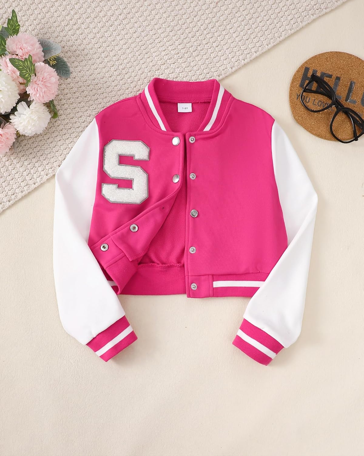 Girls 2 Piece Outfits Skirt Set Button up Jacket Sweatshirt and Pleated Mini Skirts Fall Winter Clothes Size 7-14Y