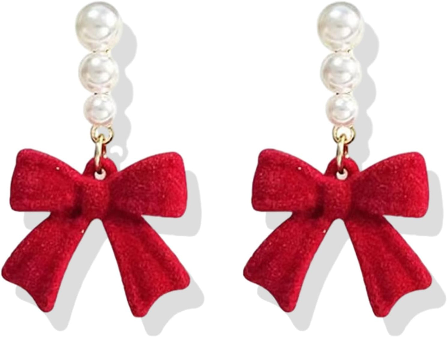 Charming Christmas Earrings Set for Women - Delightful Stocking Stuffers with Festive Bow, Bell, Tree, and Snowflake Dangles for Your Holiday Jewelry Collection!
