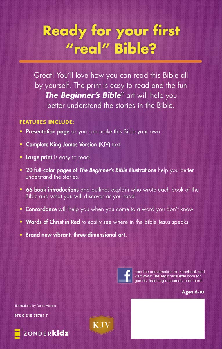 KJV, the Beginner'S Bible Holy Bible, Hardcover