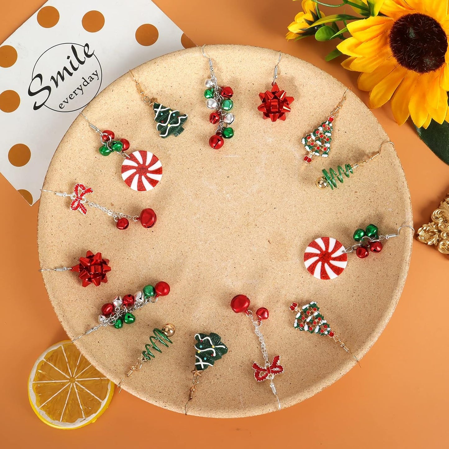 Charming Christmas Earrings Set for Women - Delightful Stocking Stuffers with Festive Bow, Bell, Tree, and Snowflake Dangles for Your Holiday Jewelry Collection!