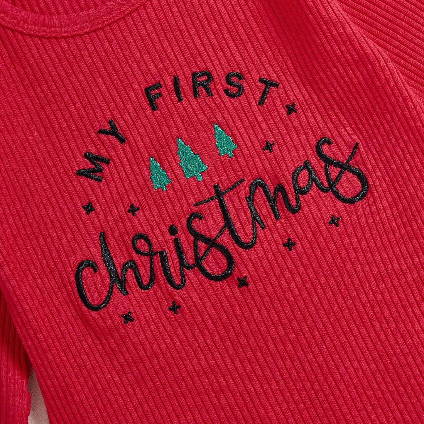 My First Christmas Baby Girl Outfit Cute Santa Romper Long Sleeve Onesie Jumpsuit Infant Newborn Outfits Clothes